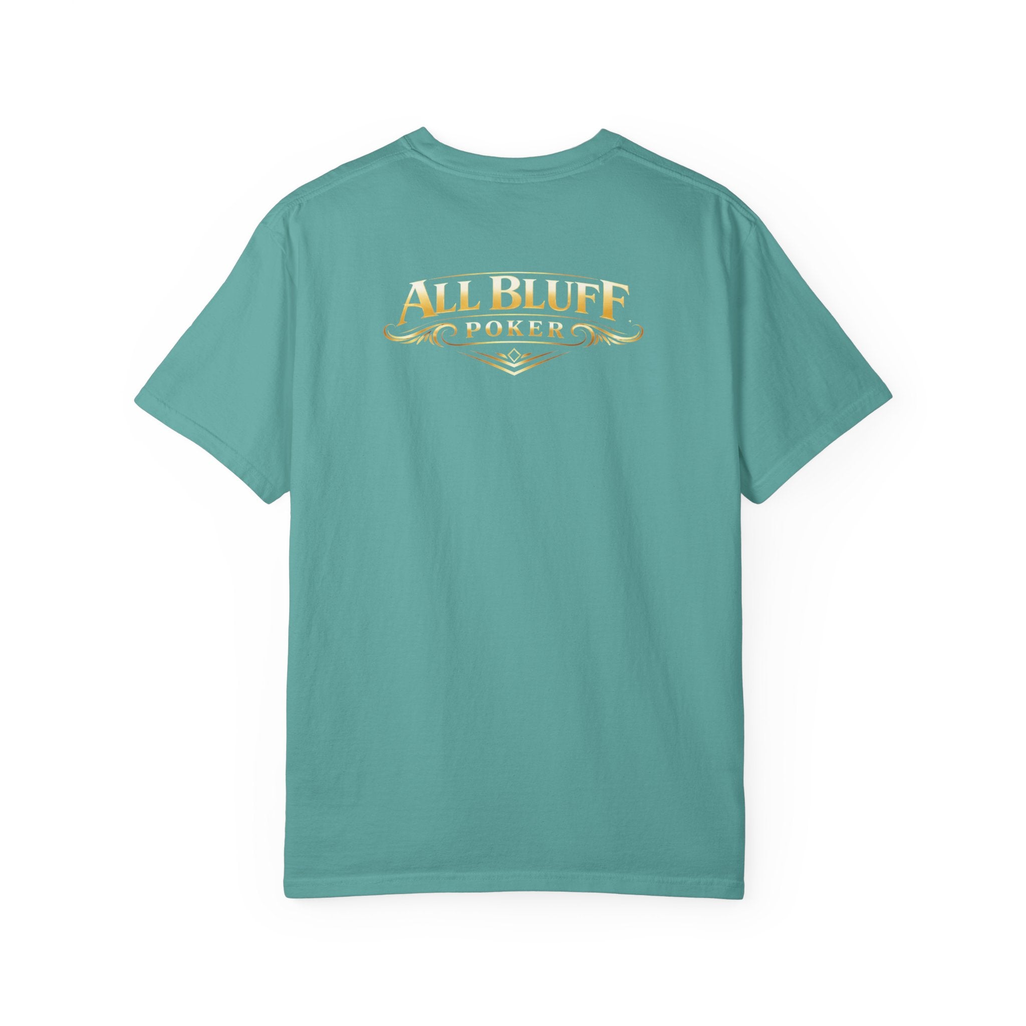 7-2 Style T-Shirt in Seafoam – Back Flat Lay | All Bluff Poker