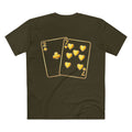 7-2 Style T-Shirt in Army – Back Flat Lay | All Bluff Poker