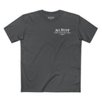 I'm a Bluffer Not a Fighter T-Shirt in Charcoal – Front Flat Lay | All Bluff Poker