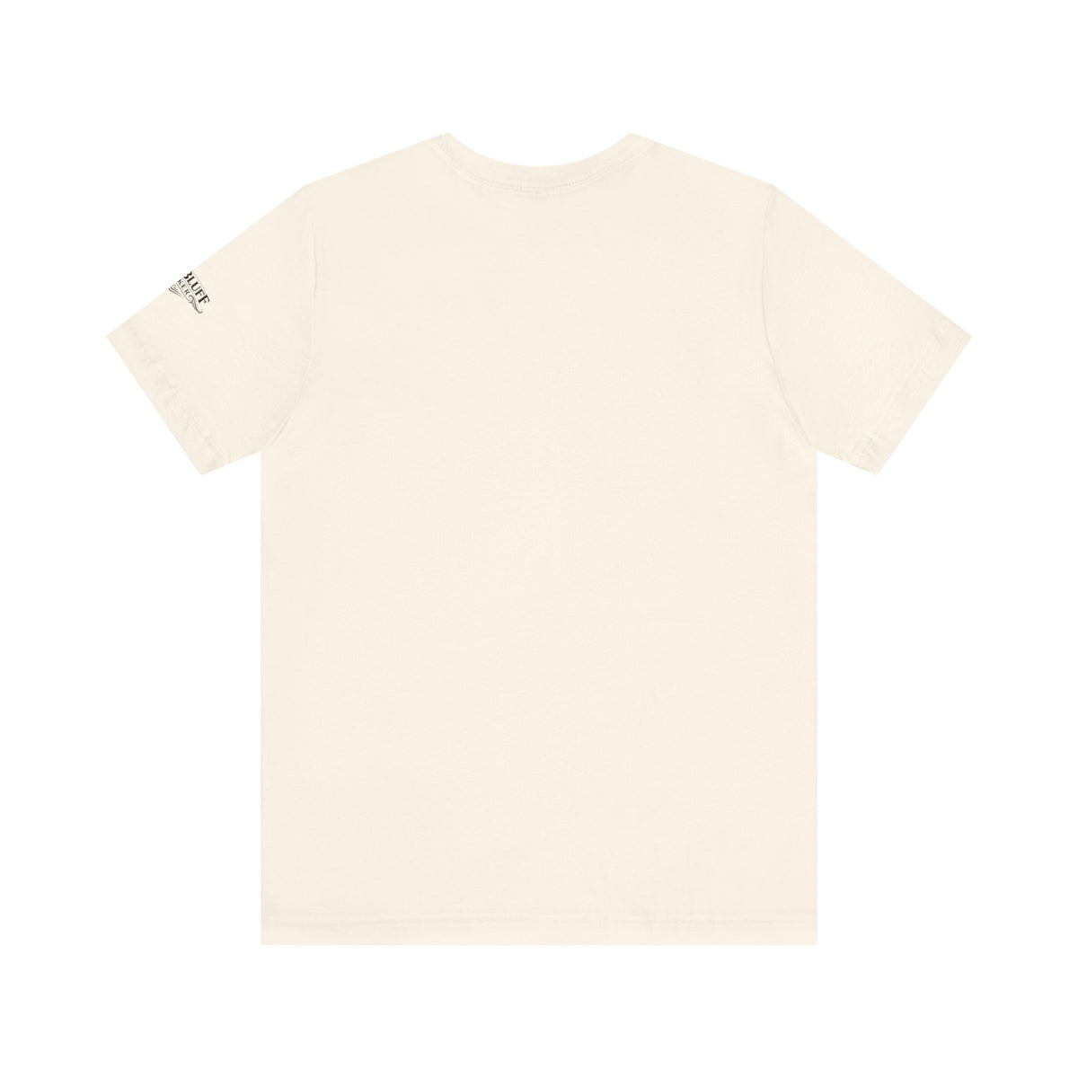 I'm a Bluffer Not a Fighter T-Shirt in Natural – Back Flat Lay | All Bluff Poker