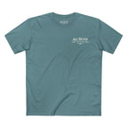 I'm a Bluffer Not a Fighter T-Shirt in Slate Blue – Front Flat Lay | All Bluff Poker