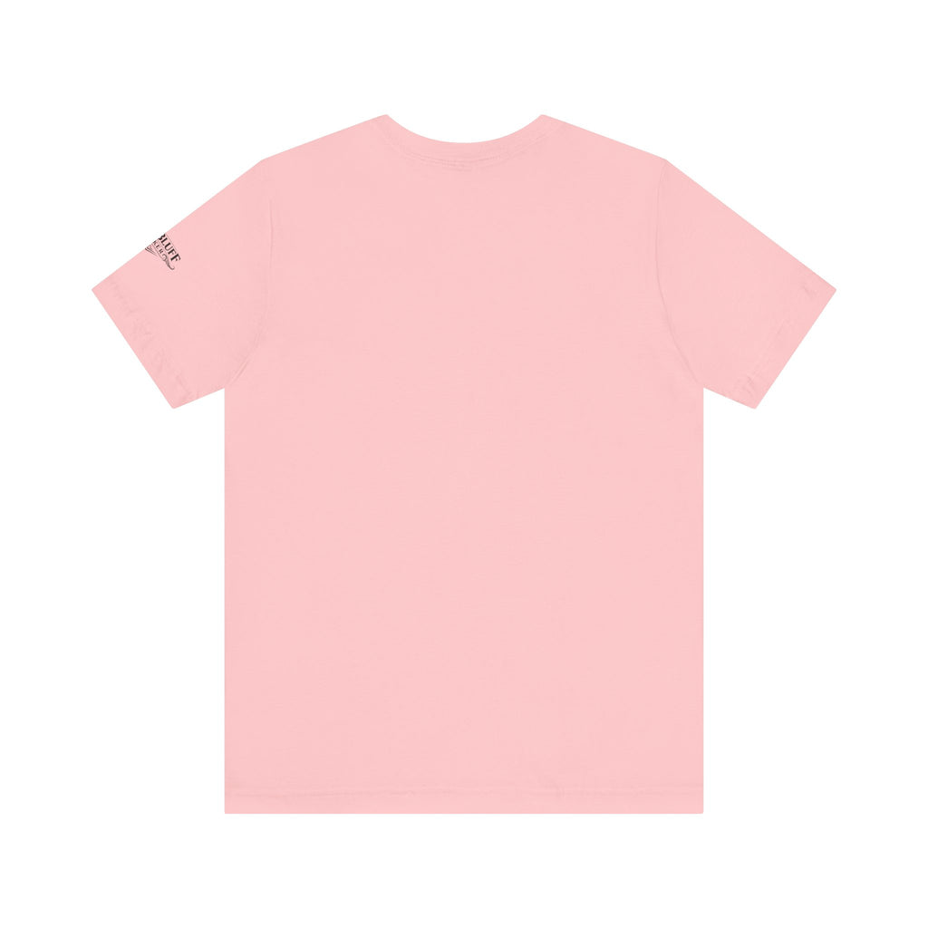 I'm a Bluffer Not a Fighter T-Shirt in Pink – Back Flat Lay | All Bluff Poker