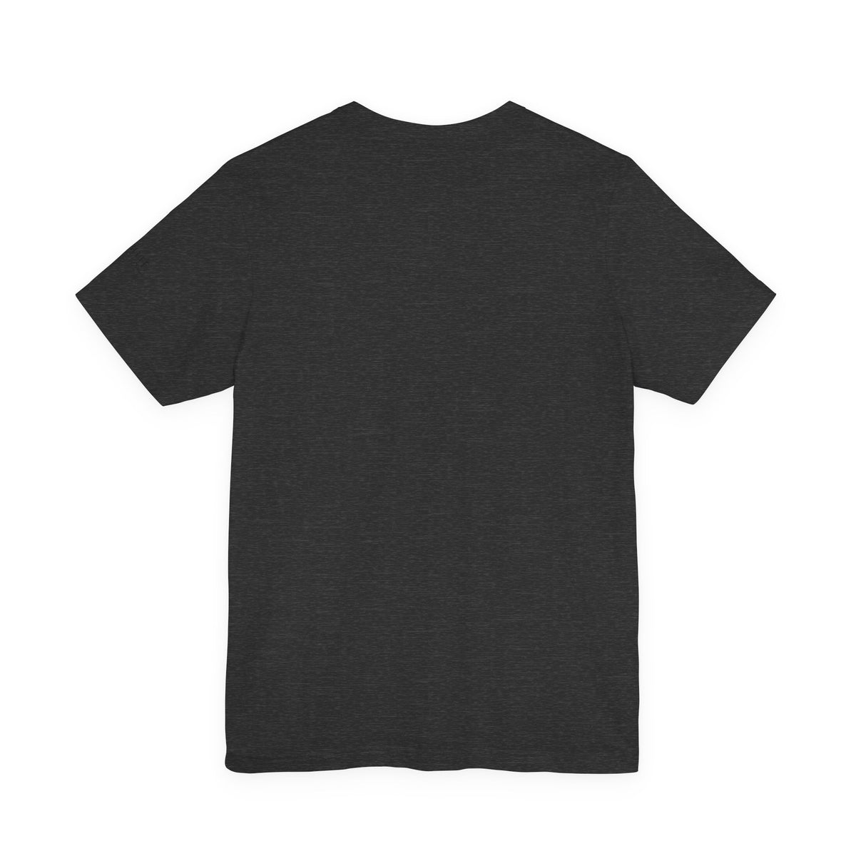 I'm a Bluffer Not a Fighter T-Shirt in Dark Grey Heather – Back Flat Lay | All Bluff Poker