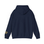 7-2 Style Pullover Hoodie in Navy – Back Flat Lay | All Bluff Poker