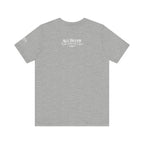 All Bluff No Fear T-Shirt in Athletic Heather – Back Flat Lay | All Bluff Poker
