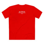 No Balls No Bluff T-Shirt in Red – Back Flat Lay | All Bluff Poker