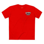 All Bluff No Fear T-Shirt in Red – Front Flat Lay | All Bluff Poker