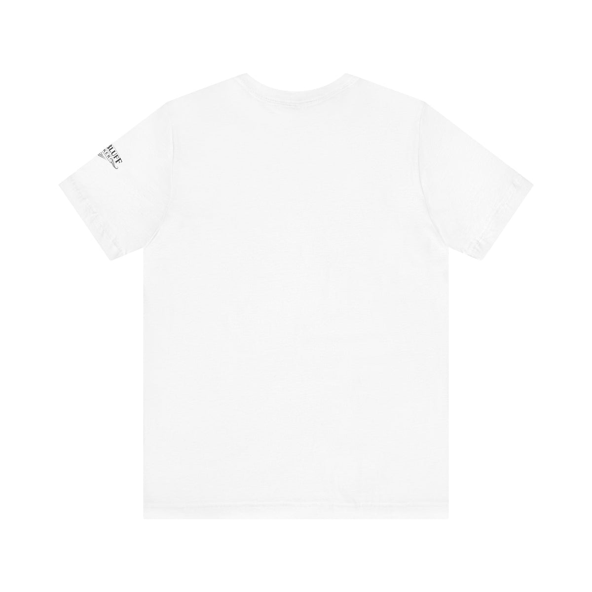 I'm a Bluffer Not a Fighter T-Shirt in White – Back Flat Lay | All Bluff Poker