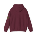 All Bluff Poker Pullover Hoodie in Maroon – Back Flat Lay | All Bluff Poker