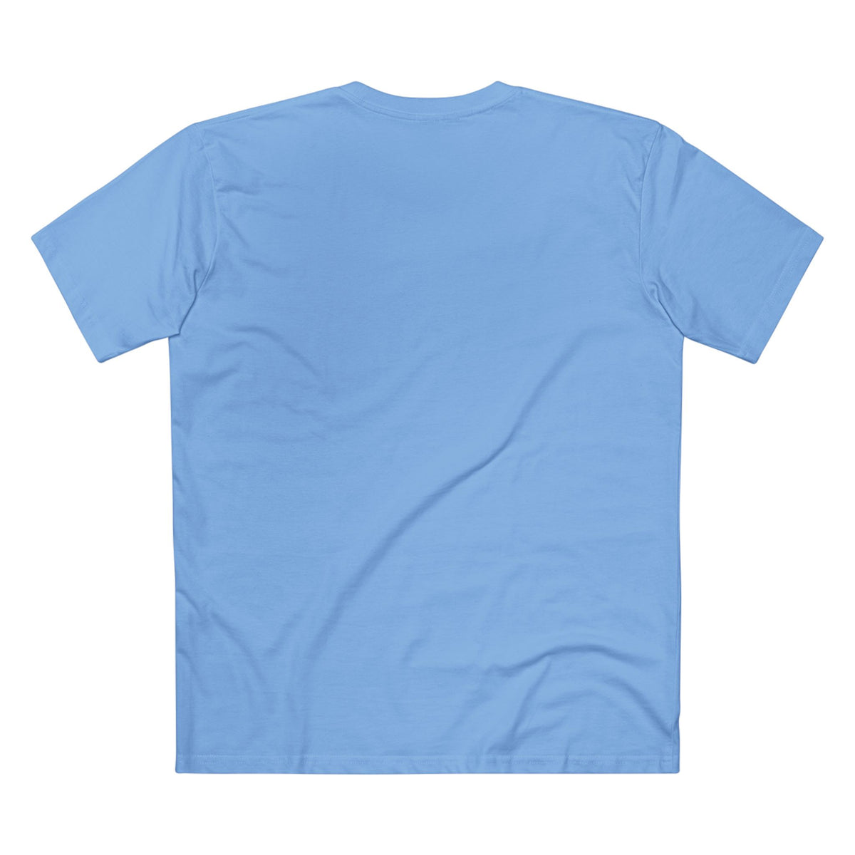 All Bluff Poker T-Shirt in Carolina Blue – Back Flat Lay | All Bluff Poker