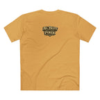 House of Bluff T-Shirt in Mustard – Back Flat Lay | All Bluff Poker