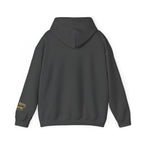 All Bluff No Fear Pullover Hoodie in Dark Heather – Back Flat Lay | All Bluff Poker