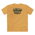 All Courage T-Shirt in Mustard – Back Flat Lay | All Bluff Poker