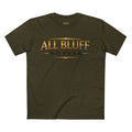 All Bluff No Fear T-Shirt in Army – Front Flat Lay | All Bluff Poker