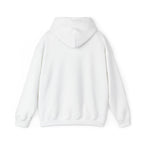 All Bluff Poker Pullover Hoodie in White – Back Flat Lay | All Bluff Poker