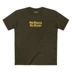 No Balls No Bluff T-Shirt in Army – Front Flat Lay | All Bluff Poker
