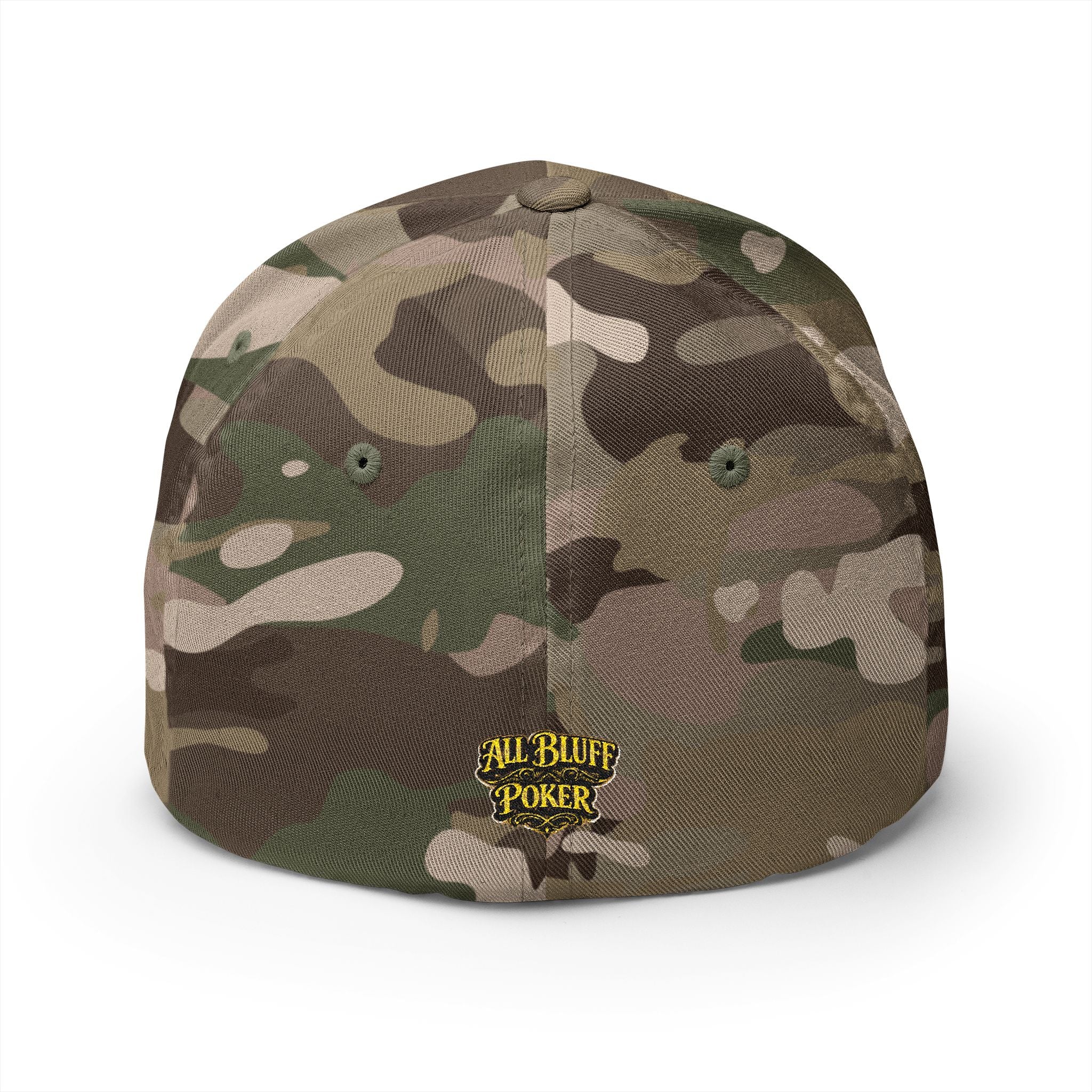7-2 Style Fitted Cap in Multicam Green – Back View | All Bluff Poker