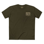 7-2 Style T-Shirt in Army – Front Flat Lay | All Bluff Poker