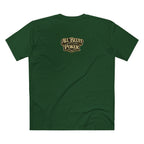 No Balls No Bluff T-Shirt in Forest Green – Back Flat Lay | All Bluff Poker