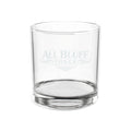 All Bluff Poker etched lowball whiskey glass with logo — poker gift for him