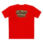 All Courage T-Shirt in Red – Back Flat Lay | All Bluff Poker