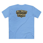 7-2 Style T-Shirt in Carolina Blue – Back Flat Lay | All Bluff Poker