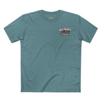 All Bluff No Fear T-Shirt in Slate Blue – Front Flat Lay | All Bluff Poker