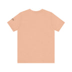 I'm a Bluffer Not a Fighter T-Shirt in Heather Peach – Back Flat Lay | All Bluff Poker