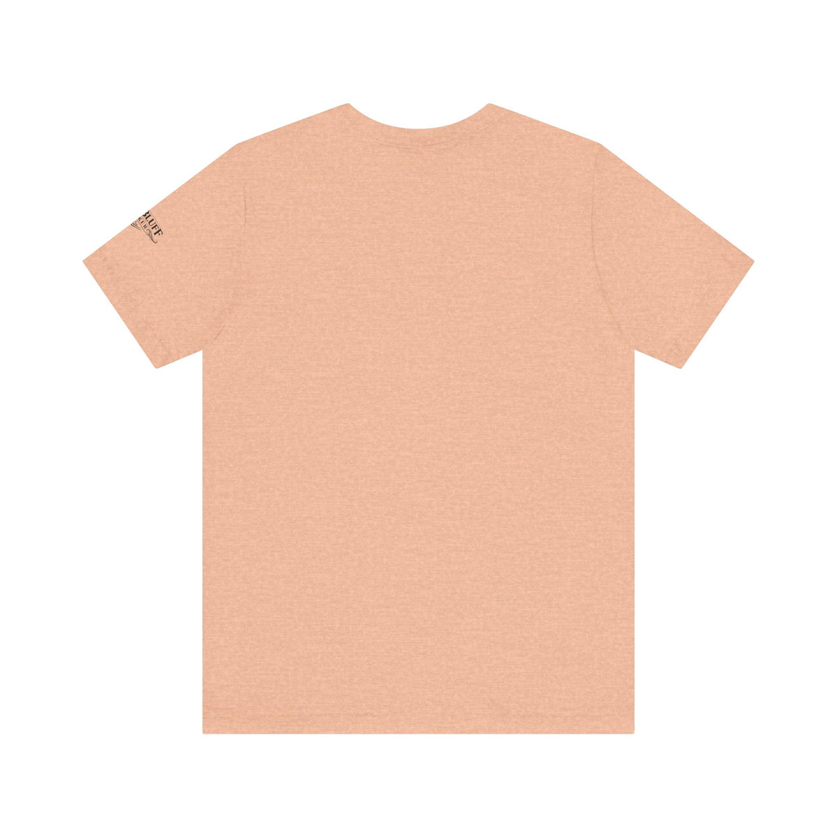 I'm a Bluffer Not a Fighter T-Shirt in Heather Peach – Back Flat Lay | All Bluff Poker