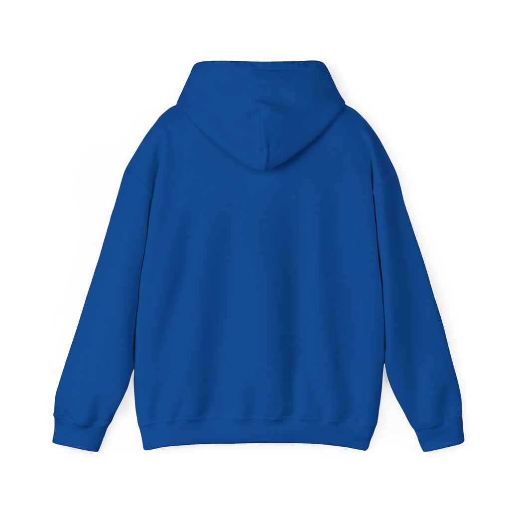 All Bluff Poker Pullover Hoodie in Royal – Back Flat Lay | All Bluff Poker