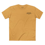 No Balls No Bluff T-Shirt in Mustard – Front Flat Lay | All Bluff Poker