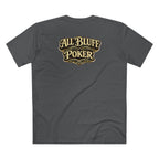 7-2 Style T-Shirt in Charcoal – Back Flat Lay | All Bluff Poker