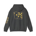 7-2 Style Pullover Hoodie in Dark Heather – Back Flat Lay | All Bluff Poker