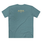 No Balls No Bluff T-Shirt in Slate Blue – Back Flat Lay | All Bluff Poker