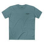 No Balls No Bluff T-Shirt in Slate Blue – Front Flat Lay | All Bluff Poker