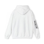 All Bluff Poker Pullover Hoodie in White – Back Flat Lay | All Bluff Poker