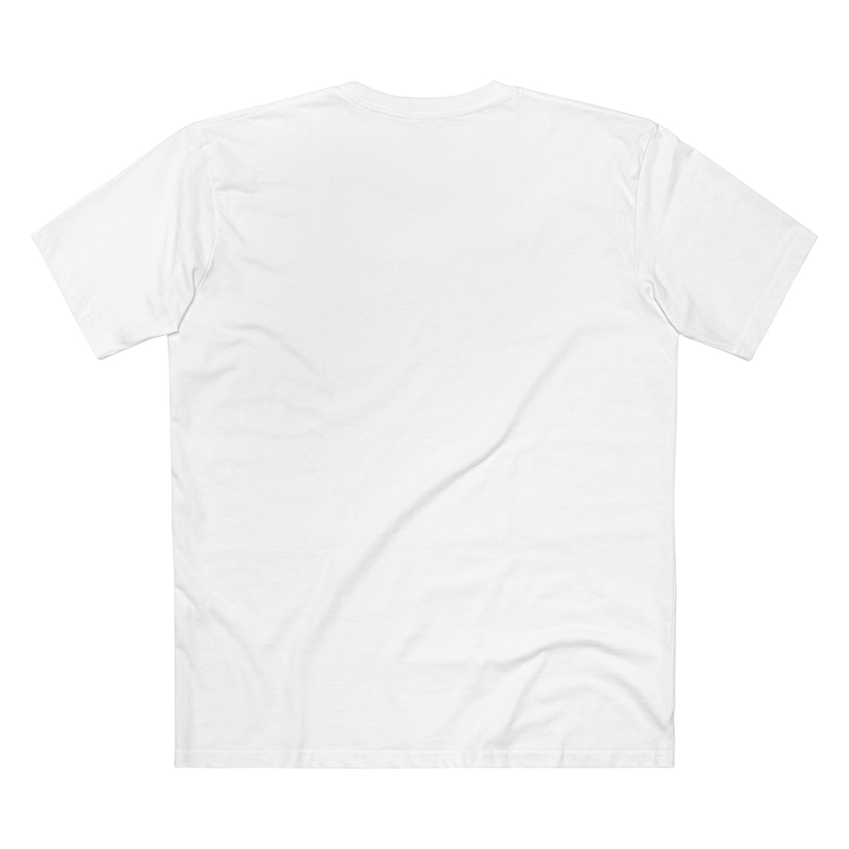 All Bluff Poker T-Shirt in White – Back Flat Lay | All Bluff Poker