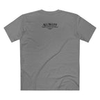 All Bluff No Fear T-Shirt in Athletic Heather – Back Flat Lay | All Bluff Poker