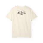 7-2 Style T-Shirt in Ivory – Back Flat Lay | All Bluff Poker