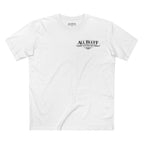 I'm a Bluffer Not a Fighter T-Shirt in White – Front Flat Lay | All Bluff Poker