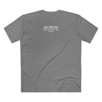 No Balls No Bluff T-Shirt in Athletic Heather – Back Flat Lay | All Bluff Poker