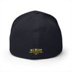 All Bluff Poker Fitted Cap in Dark Navy – Back View | All Bluff Poker