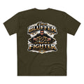 I'm a Bluffer Not a Fighter T-Shirt in Army – Back Flat Lay | All Bluff Poker