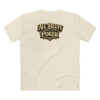7-2 Style T-Shirt in Natural – Back Flat Lay | All Bluff Poker