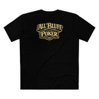 7-2 Style T-Shirt in Black – Back Flat Lay | All Bluff Poker