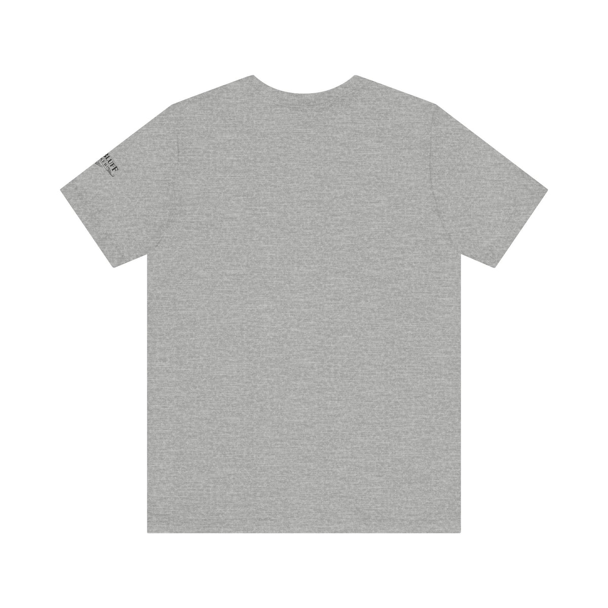 I'm a Bluffer Not a Fighter T-Shirt in Athletic Heather – Back Flat Lay | All Bluff Poker