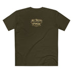 Professional Bluffer T-Shirt in Army – Back Flat Lay | All Bluff Poker